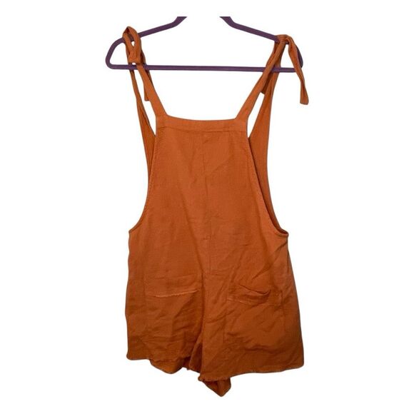 Billabong Girl On The Run Romper Gauzy Knit Toffee Rusty Brown XS - Picture 2 of 8
